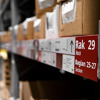 Warehouse Shelf Labels